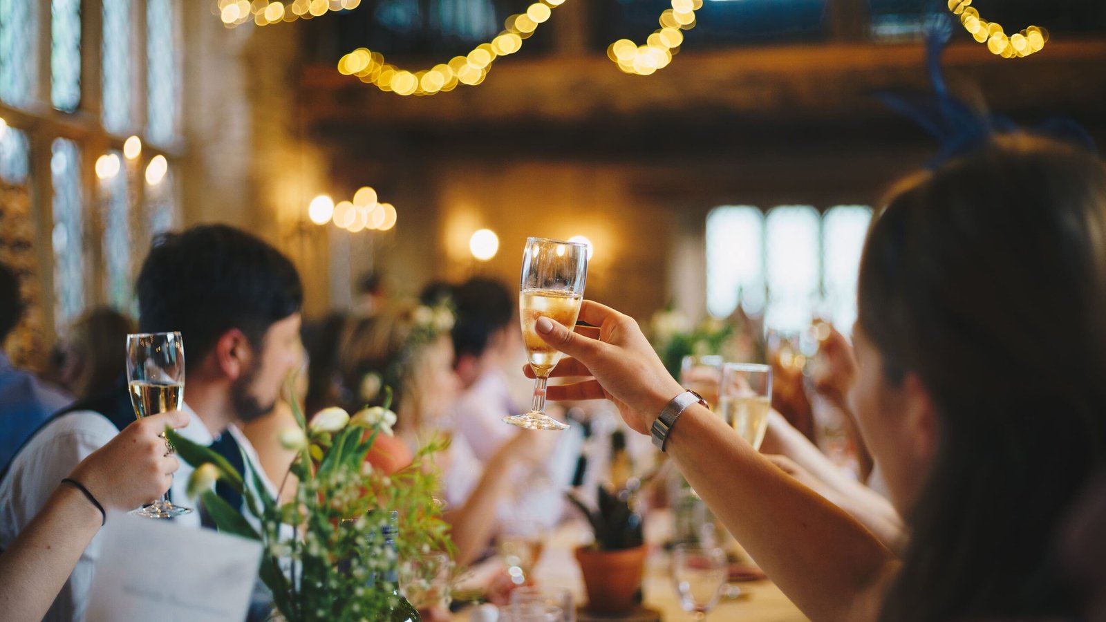 People Raising a Toast